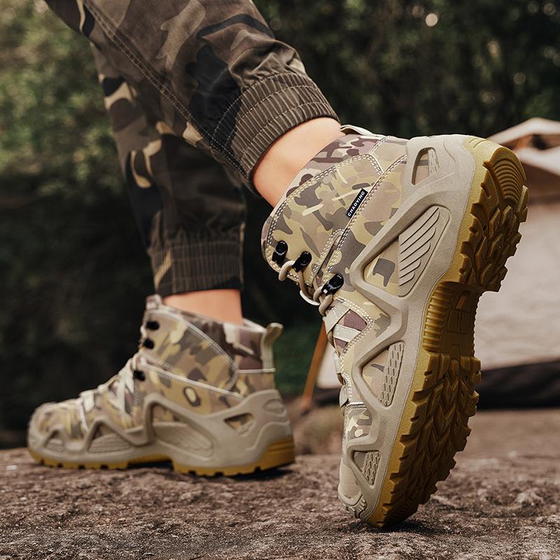 PARZIVAL Men Boots Camouflage Outdoor Boots Autumn Winter Tactical Hiking Boots Professional Mountaineering Boots Trecking Shoe