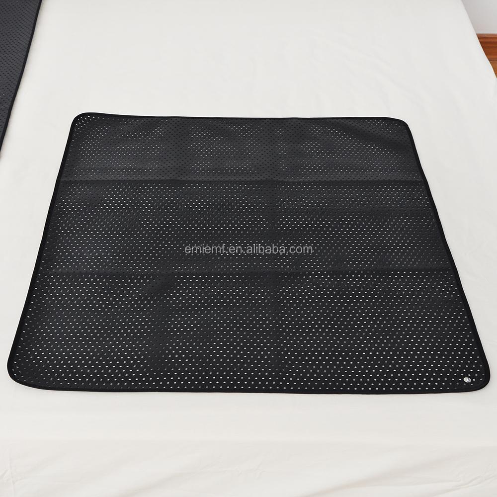 Grounding Mat for Bed, Grounding Pad for Sleep, Anti-Slip PU Leather Grounding Mattress With Grounding Cord 33*60cm чёрный
