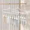 1/2/3Pcs Coat Hanger with 8 Clips Multi-Function Storage Hanger Space-Saving Hanging Wardrobe Organizer Jeans Skirts Scarves Belts Towels Accessories
