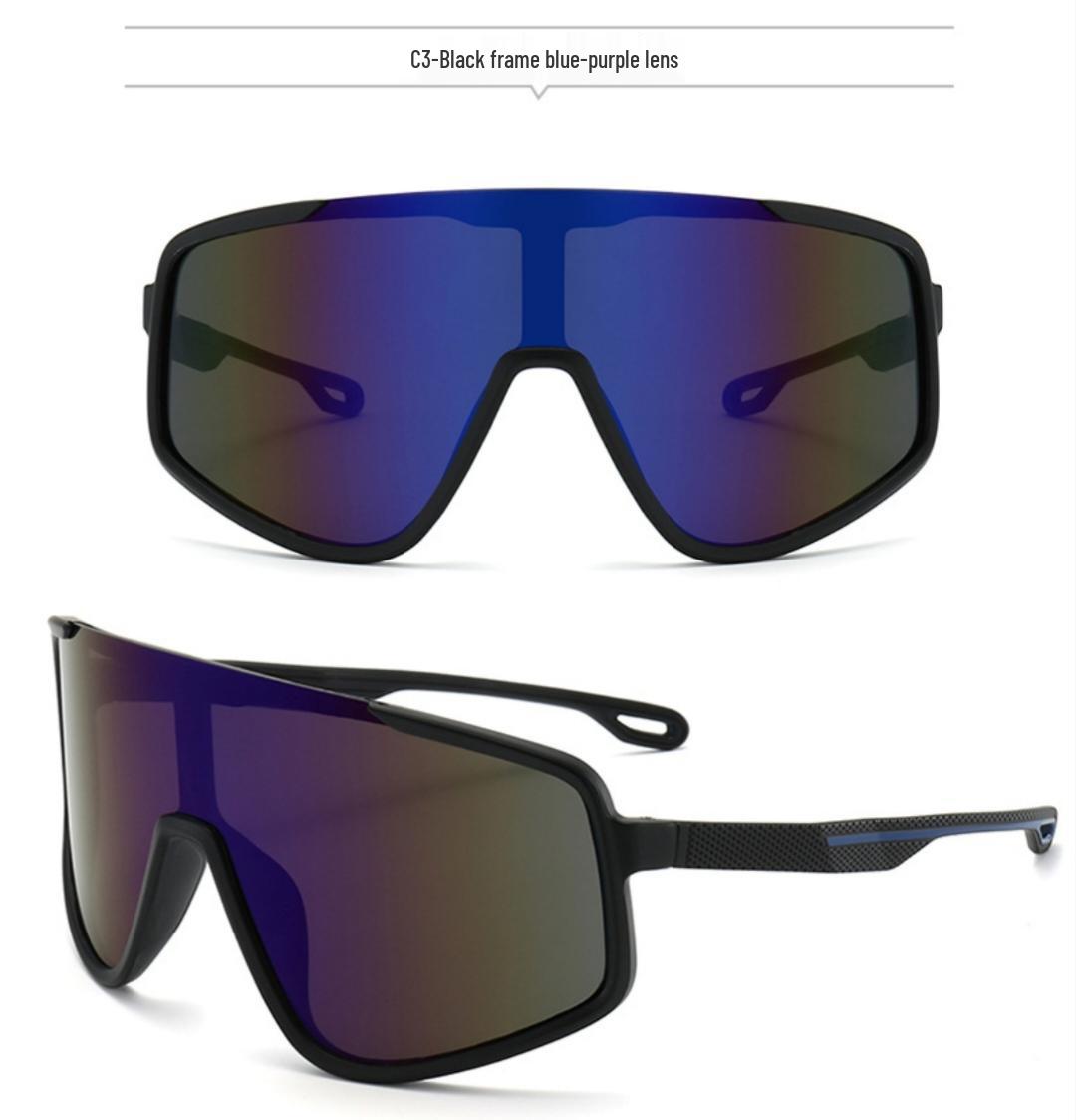 Unisex Iridescent Cycling Sunglasses - Windproof, Fashionable Outdoor Goggles