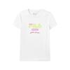 Fila Color Block Letter Logo Printed Sports Casual Skin-Friendly Round Neck Short Sleeve T-Shirt Women T-Shirt White F11W128154F-WT