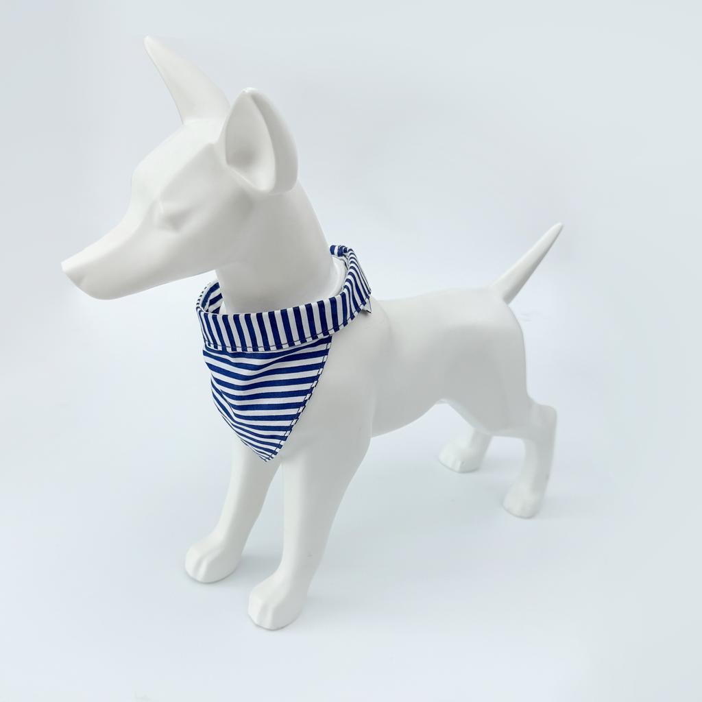 Dog Scarf Striped Simple Comfortable Breathable Adjustable No Neck Tightening Small Sized Dogs Dirt Resistant Neckerchief
