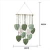 Green Woven Leaf Macrame Handmade Wall Hanging Tapestry  for Bedroom Living