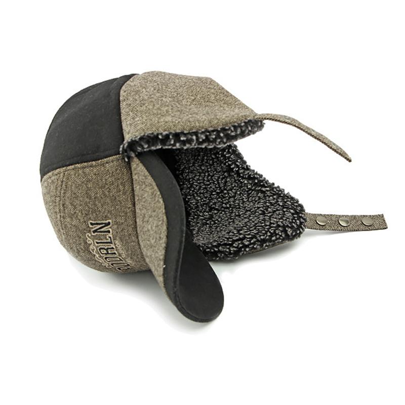 Men's Winter Ear Protection Warm Cap Men's Velvet Thick Warm Cotton Cap Windproof Coldproof Baseball Cap