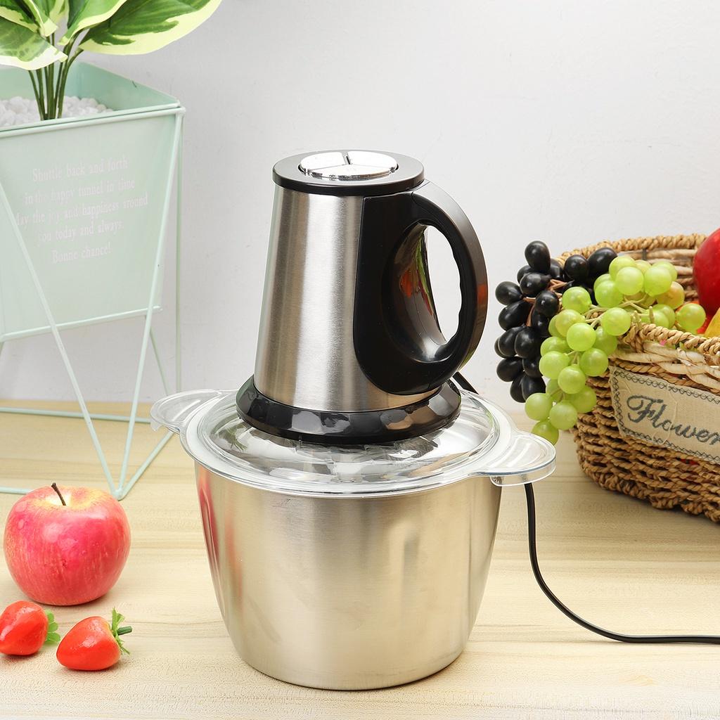 800W 3 Speed Electric Chopper Meat Grinder Stainless Steel Meat Grinder Household Automatic Mincing Machine Food 3L