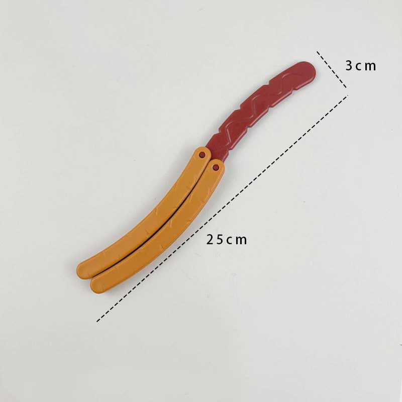 4pcs Sets Butterfly Knife Collection Model Safety Plastic Knife 3D Gravity Claw Knife Model