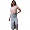 Calvin Klein Minimalist Embroidered Cotton Loose Short Sleeve T-Shirt Women Tops Shell-Pink J223466-TF6