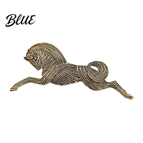 Horse Badge Retro Style Brooch Enamel Plated Design Exquisite A