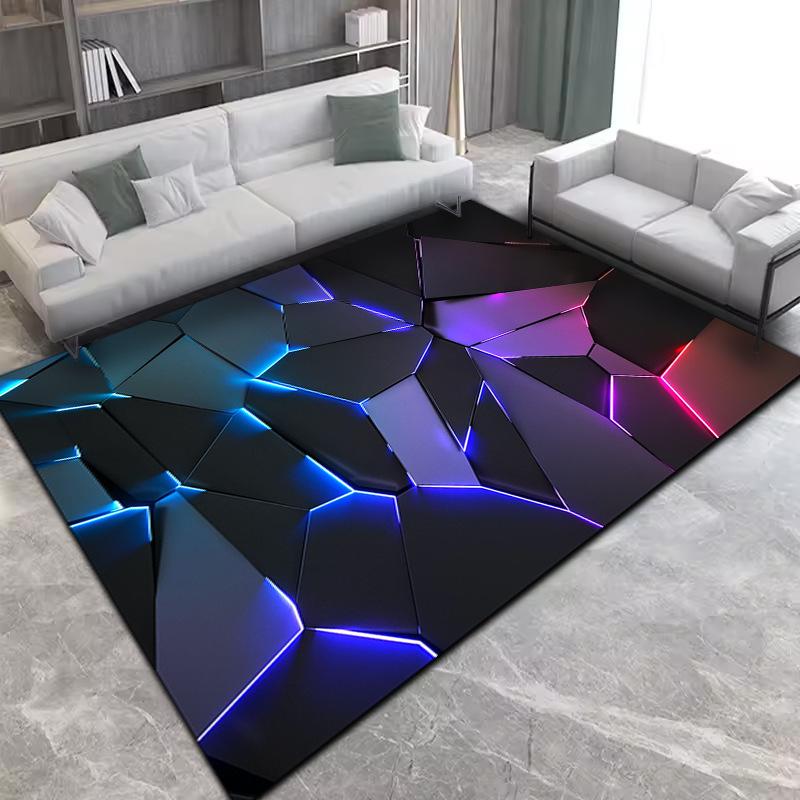 Texture Luxury Rug  Non-Slip Carpet for Living Room Bedroom Gaming Room Floor Mat Home Decor