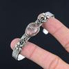 Rhodochrosite Gemstone 925 Sterling Silver New Flower Daughter Bangle Bracelet