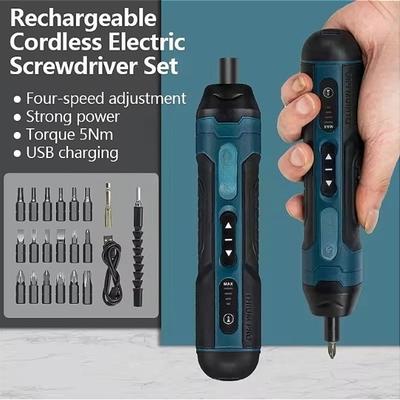 1300MAH Wiederaufladbares Kabelloses Elektrisches Schraubendreher-Set 3,6V Kraftschrauber Bohrer 4 Drehmoment Schraubendreher Haushaltsreparaturwerkzeug