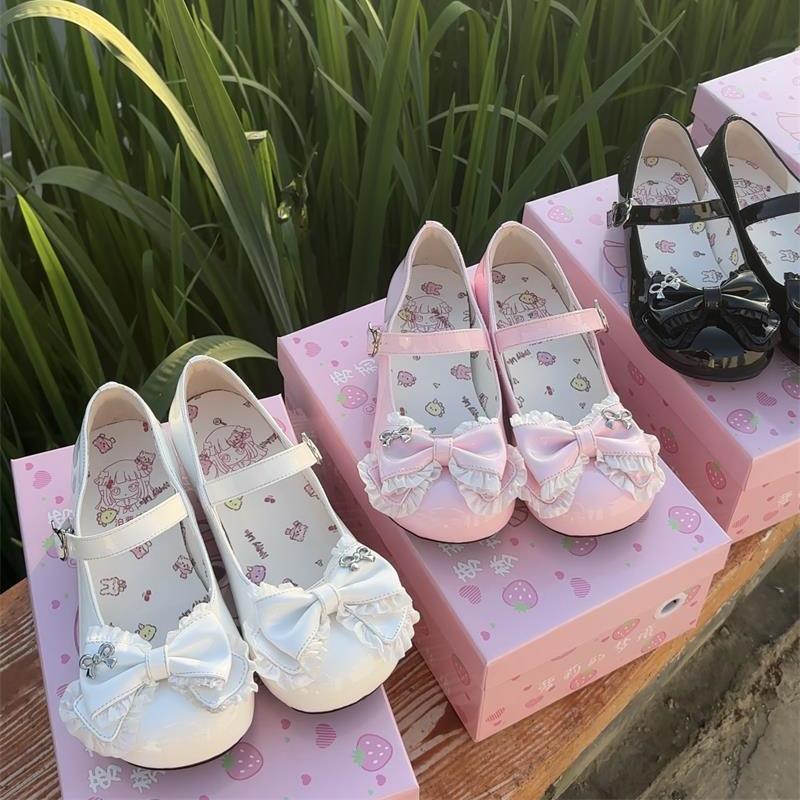 Shufeng Mary Jane shoes with skirt jk one-word buckle round head cute sweet lo shoes