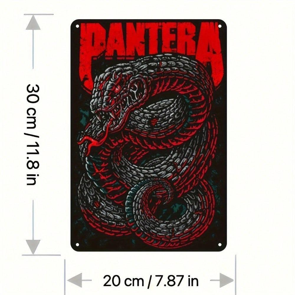 Pantera Band Vintage Metal Tin Sign Heavy Rock Wall Art Home Decor Retro Man Cave Bar Garage