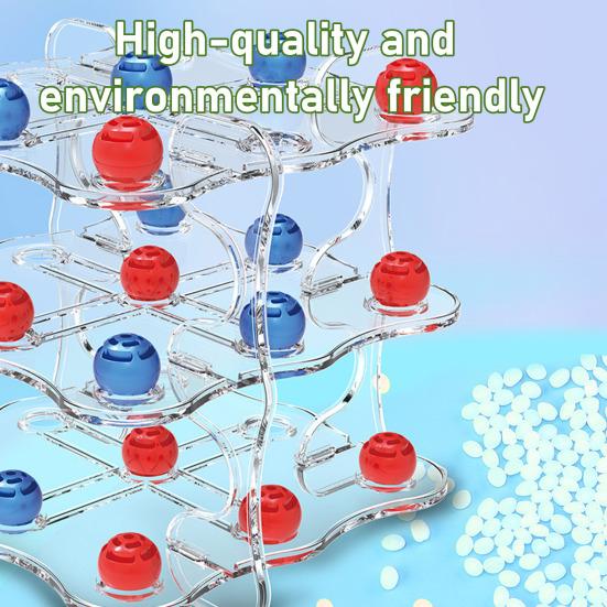 3D Chess Board Game Logic Thinking Training 2 Players Kids Adults Educational Clear 3D Chessboard Toy Toddlers Boys Girls Holiday Gift