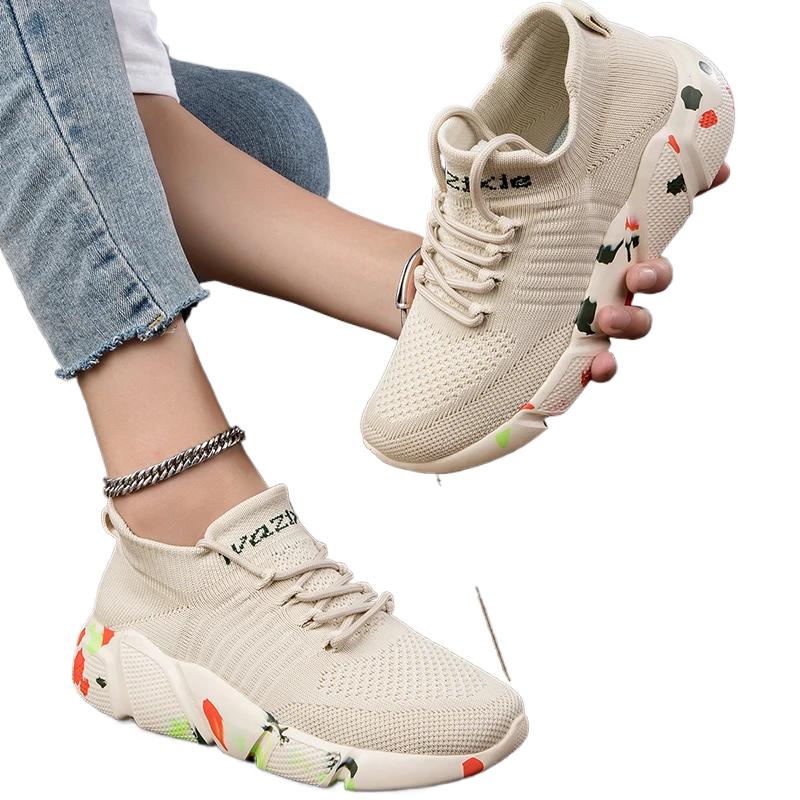 Fashion Mens Sneakers Shoes for Women Tennis Trend Socks Walking Shoes Loafer Breathable Casual Running Summer Large Size 35-47