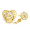 Rhinestone Baby Crown Pacifier Toy Infant Soothing Nipple Available