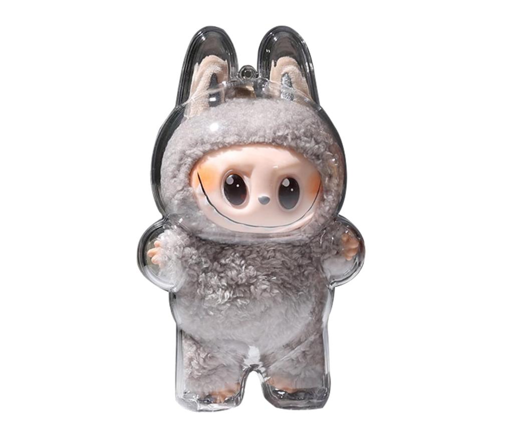 Clear Bag Keychain for LABUBU Plush Doll,Hanging Display Case,Protective Case,Plastic PVC Storage Box Party Gifts