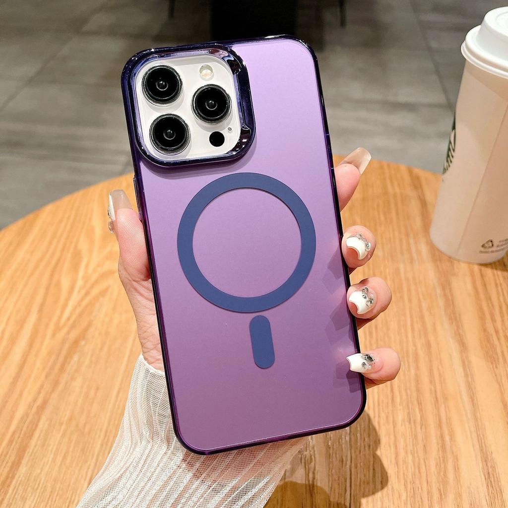 [Electroplating IMD magnetic attraction] New mobile phone case Apple 16PROMAX magnetic mobile phone case is suitable for 14PRO large holes