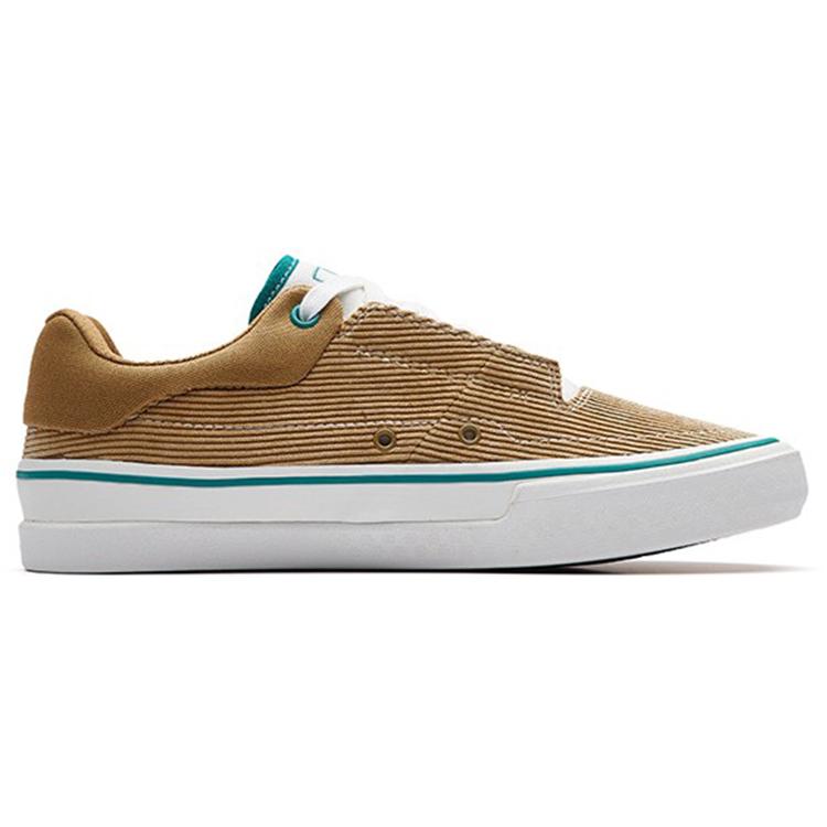 New Anta Ao Li MD Abrasion Resistant Low Top Skateboard Shoes Women's Plaid Brown 122238013-5