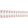 Glitter Square Shell Slanted Edge False Nails - 24 Pieces