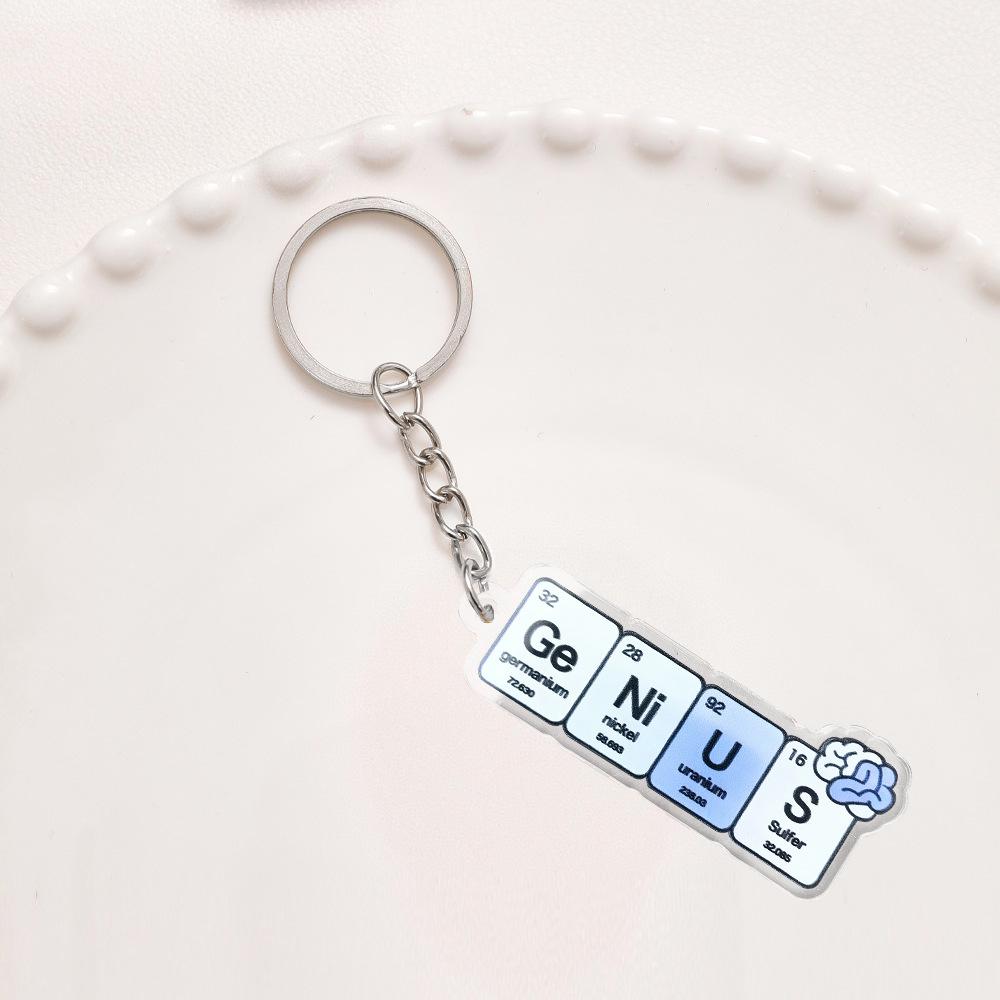 Creative Chemistry Elements Acrylic Keychain - Fun Gift for Teachers and Students