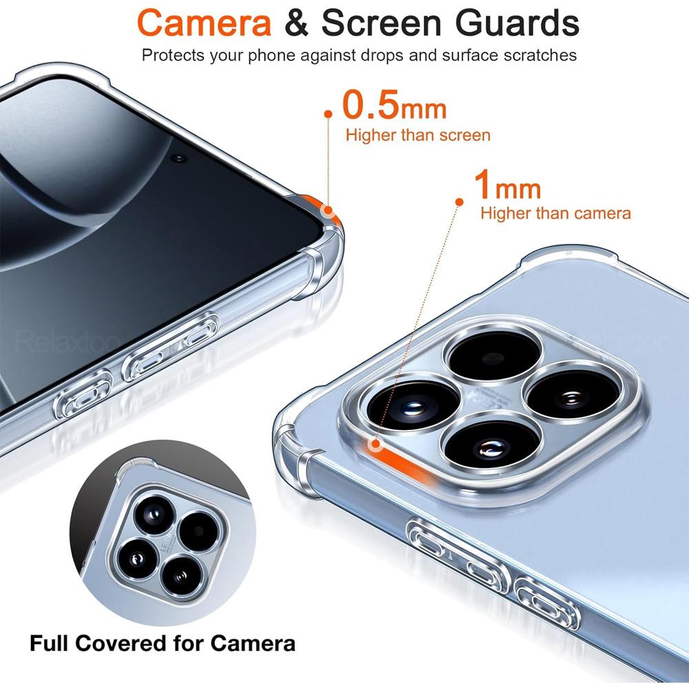 Klare Handyhülle Für Xiaomi 15T Pro Transparent Kamera Schutz Rückseite Auf Für Xiaomi 15T 5G Global Weiches TPU Schutzhüllen