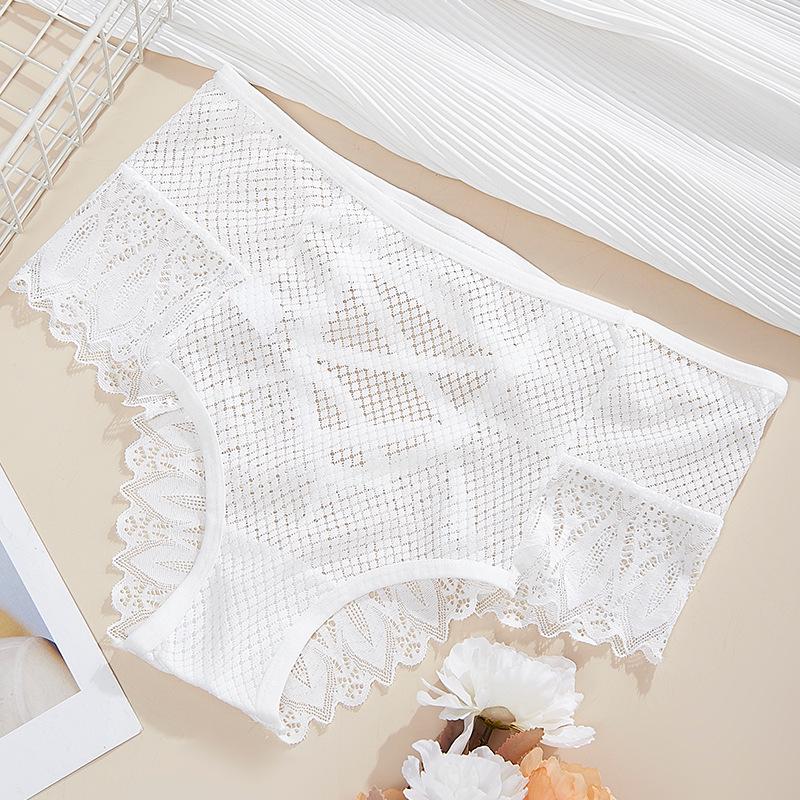 Yu Mei Mărimi Mari Dantelă Fără Cusături Talie Medie-Înaltă Respirabili Chiloți Triunghi