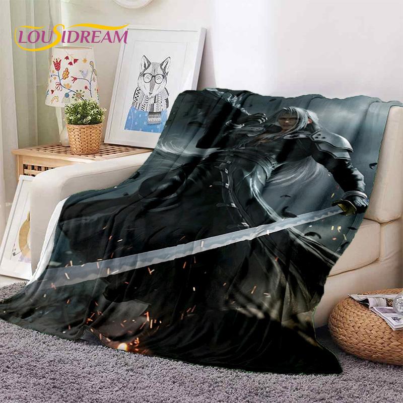 Final Fantasy Series Games Soft Blankets,Keep Warm Throw Blanket Comfortable Blanket for Picnic Beds Sofa Home Bedroom Gift Kids