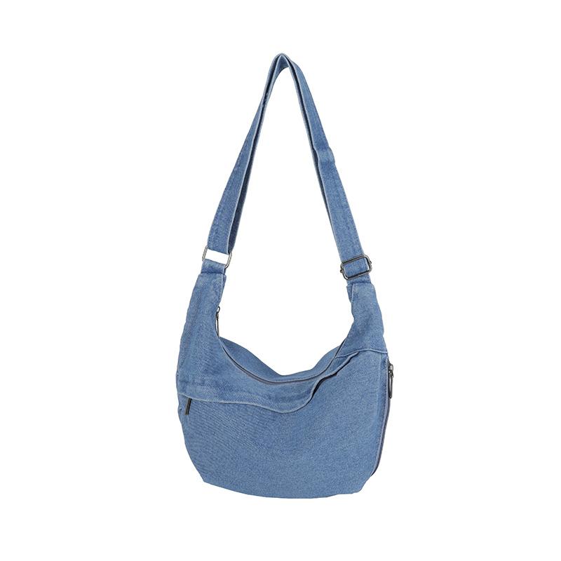 

Сумка кроссбоди большой вместимости джинсовая сумка женская ретро сумка через плечо синий