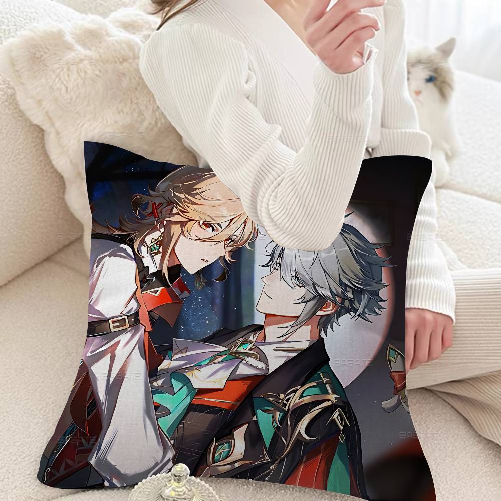 Genshin Impact Game Pillow Cover Sofa Cushion Cover Home Room Decoration Children Gift