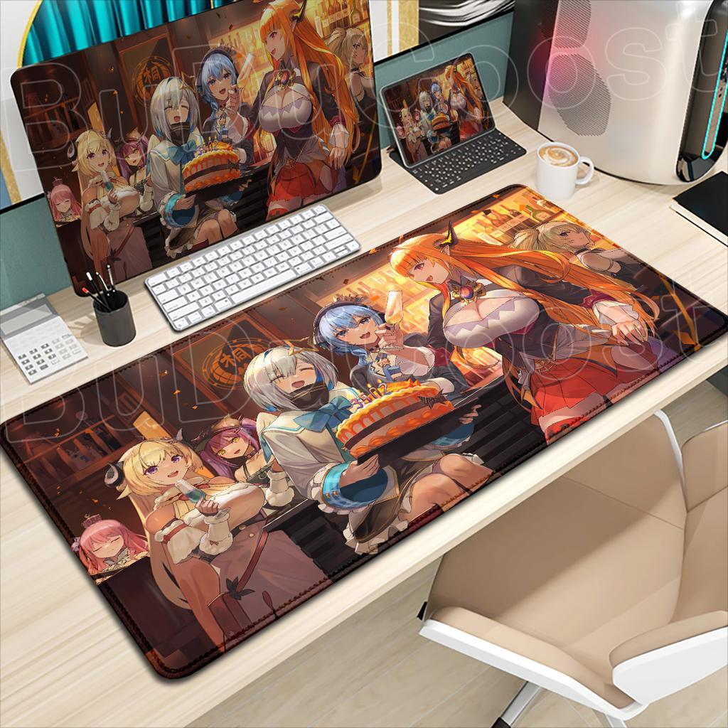Large Laptop Non-slip Desktop Carpet Hololive Tsunomaki Watame Mouse Pad E-sport Computer Keyboard Office Decoration Mat 90x40cm
