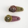 MERRYMOTIVE Button with wool knit hairpin (2color)