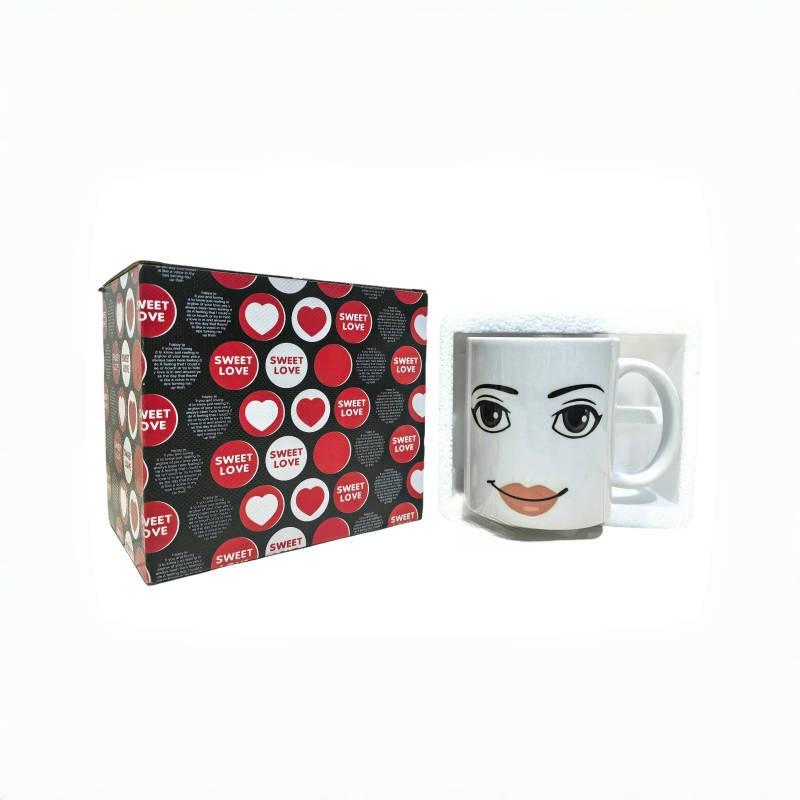 Stylish Ceramic Mug with Cute Woman Face Design - Minimalist Coffee Cup for Milk/Breakfast, Creative Gift for Men/Women