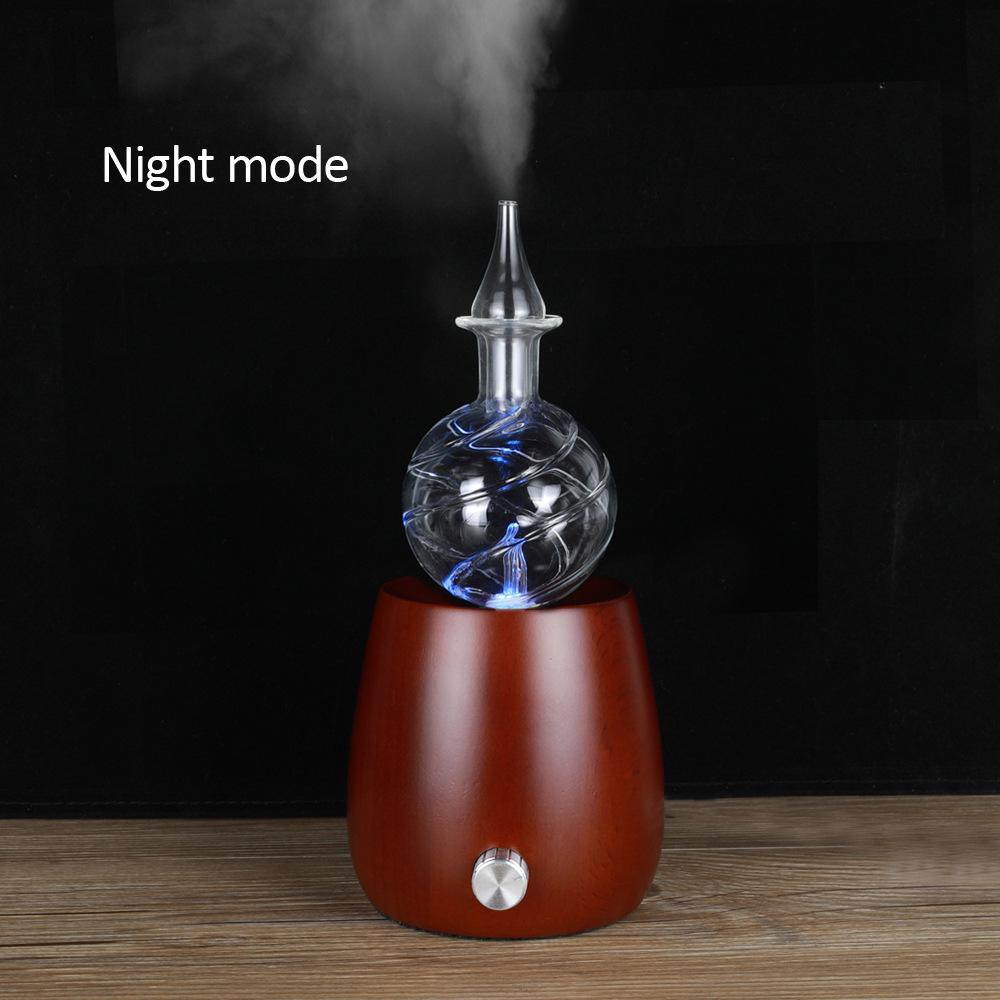 Flameless Seven-Color Wood Grain Aromatherapy Essential Oil Diffuser UK Plug