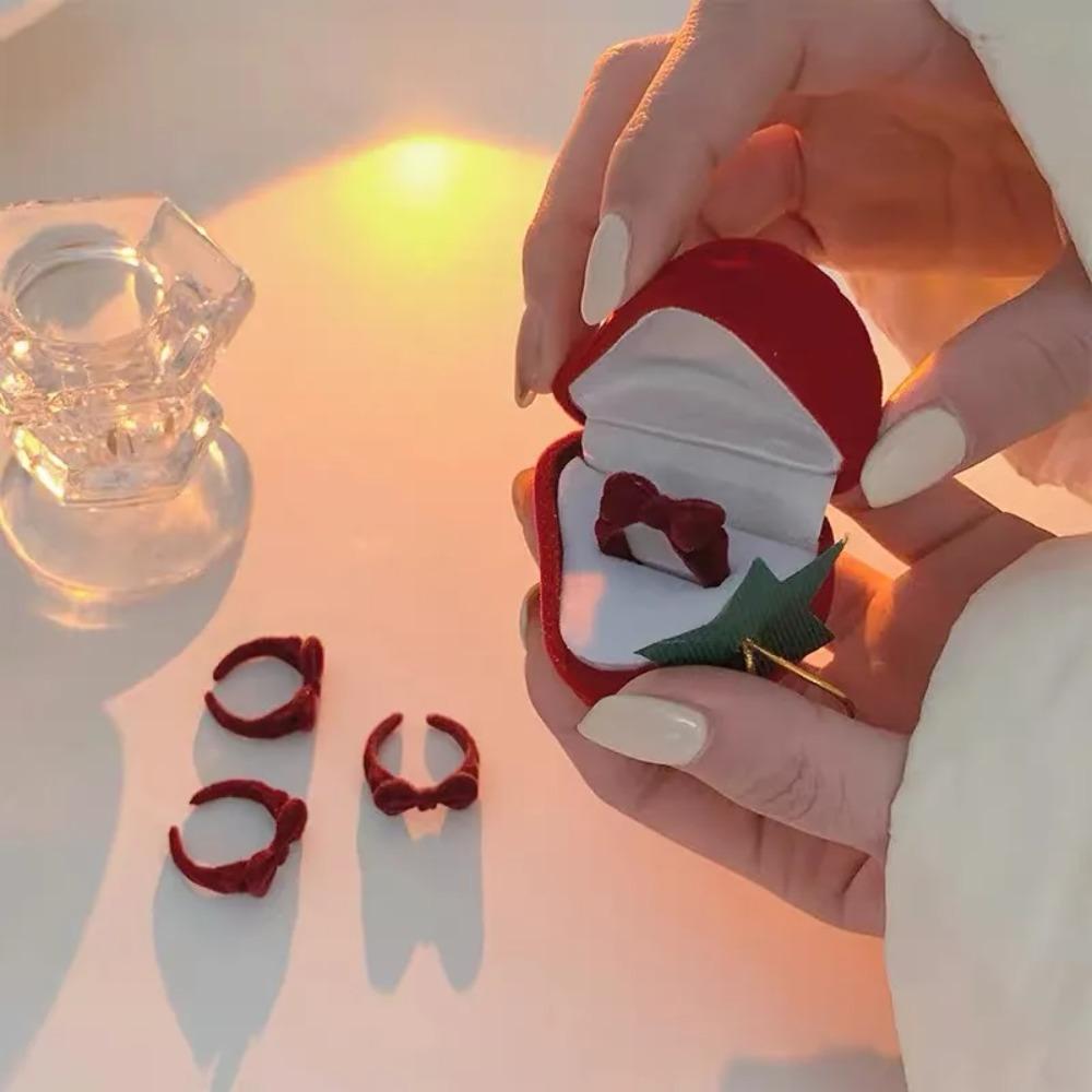 Popular Strawberry Ring Box Cute Red Ring Box Strawberry Jewelry Boxes  Valentine's Day