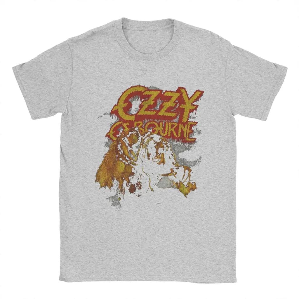 Ozzy Osbourne T-skjorte Menn Casual 100% Bomull T-skjorte O-hals Kort Erm T-skjorte Gaveidé Topper