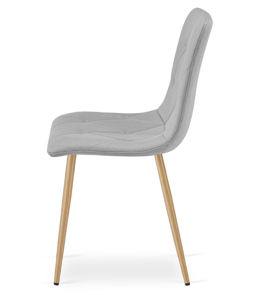 LIBRA chair - light gray fabric / wood color legs x 1