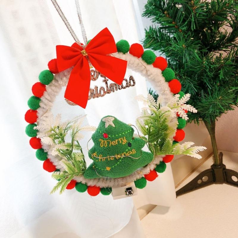 Christmas Garland Christmas Tree Pendant Decorations for Fireplaces Window Wall
