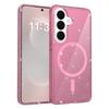 For Samsung Galaxy S26 Magnetic Case Glitter Design TPU PC PET Drop Proof Phone Cover