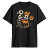 Disney Mickey and Minnie Mouse Skeleton Halloween Men's Black T-Shirt New