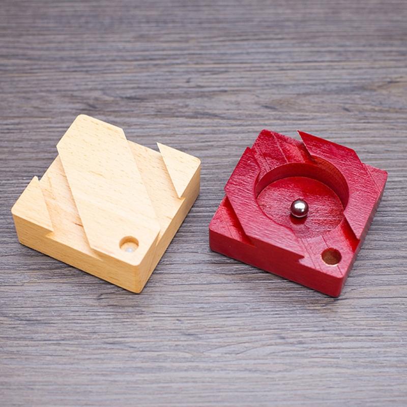 Wooden Magic Puzzle Box, Wood Secret Opening Puzzle Box Mysterious Box Gift for Kids Adults Surprise Brain Teaser