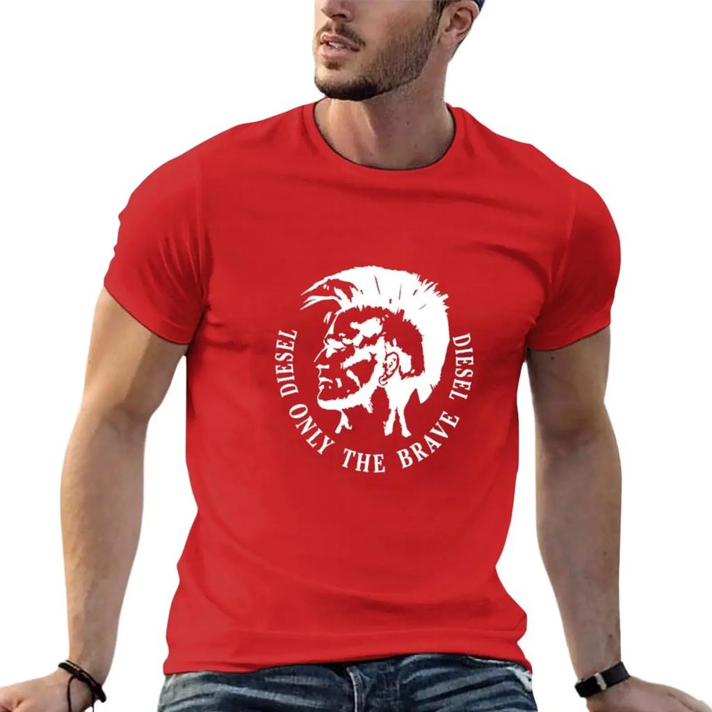 T-Shirt for Men Graphic New Outfits Only the Brave Estilo Graphic Tee Oversized Men Clothing Harajuku Vintage Casual Streetwear
