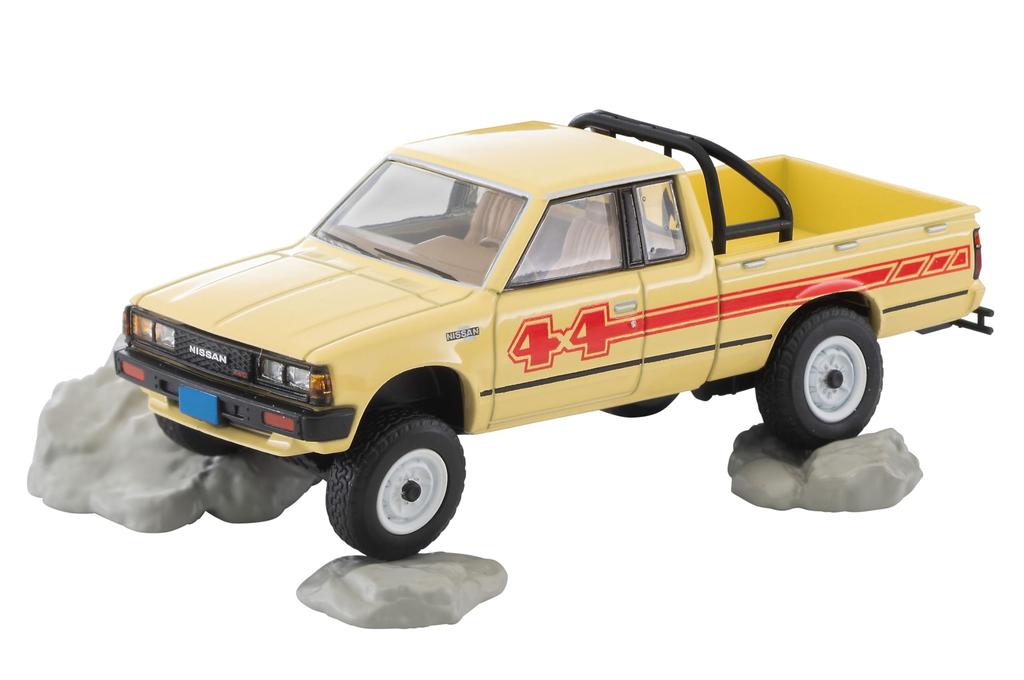 Tomytec Tomica Limited Vintage Neo LV-N321a Nissan 4x4 King Cab Truck (Yellow, North American Specification) - Fully Assembled