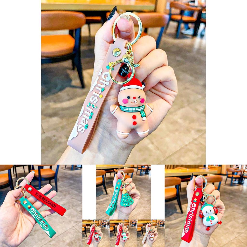 Adorable Christmas Santa Keychain Cute Acrylic Keyring Perfect For Holiday Gifts