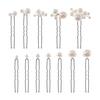 Pearl pins, U-pins, set of 12, small and large, hair ornaments, pearls, hairpins, Japanese clothing, everyday use, kimono, weddings, coming-of-age
