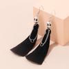 Gothic Halloween Skeleton Earrings for Women Punk Ethnic Skull Rope Tassel Drop Earrings  Party Holiday Jewelry Gifts