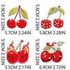 10pcs /Set Fruit Cherry Embroidered Patches Diy Hats Jackets Sew Patch Badges Iron On Patches For Clothing Accessories Applique 