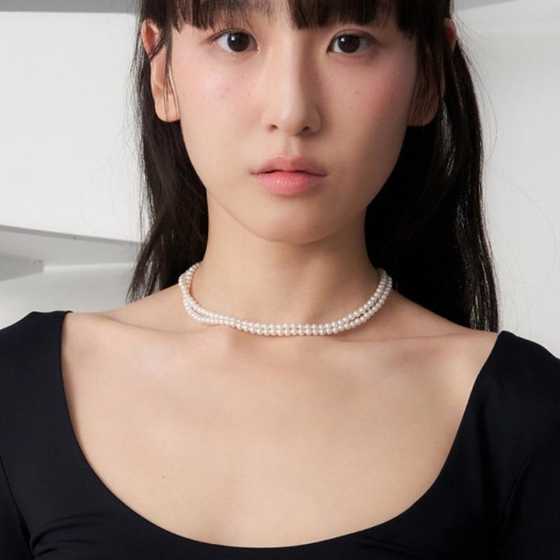 Geegee Double Pearl Necklace