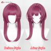 43cm Kafka Cosplay Wig Rose Purple Kafka Anime Wigs With Ponytail Clip Heat Resistant Synthetic Hair Halloween Wig + Wig Cap