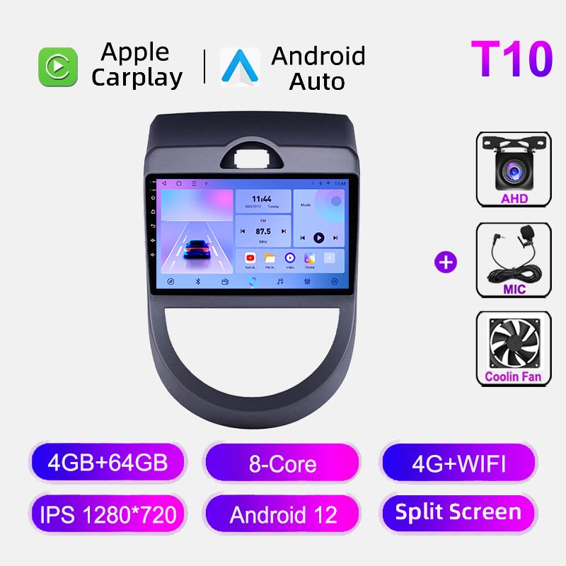 4G WIFI Android Car Radio For KIA Soul 2008-2011 Multimedia Video Player Navigaion GPS Carplay Auto Head Unit Stereo 8+128GB